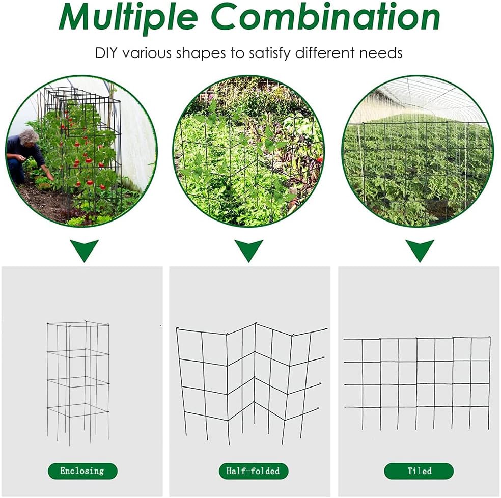 4 Pack 39 Inches Tall Square Plant Support Cage U707596