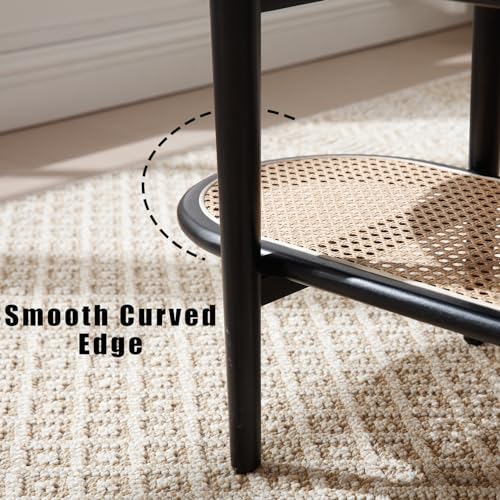 Walnut Oval Cane Coffee Table F5829