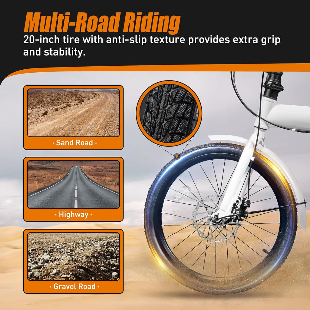 20 Inch High Carbon Steel Folding Bike with 7-Speed Gears R639489