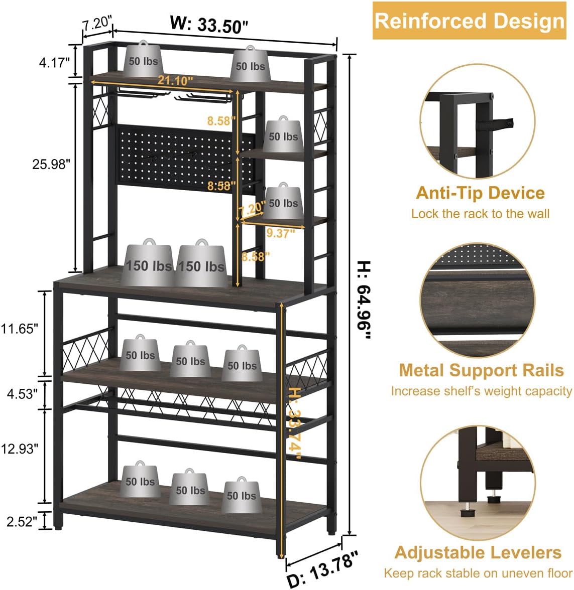 Gold Bar Cart with Wine Rack J535