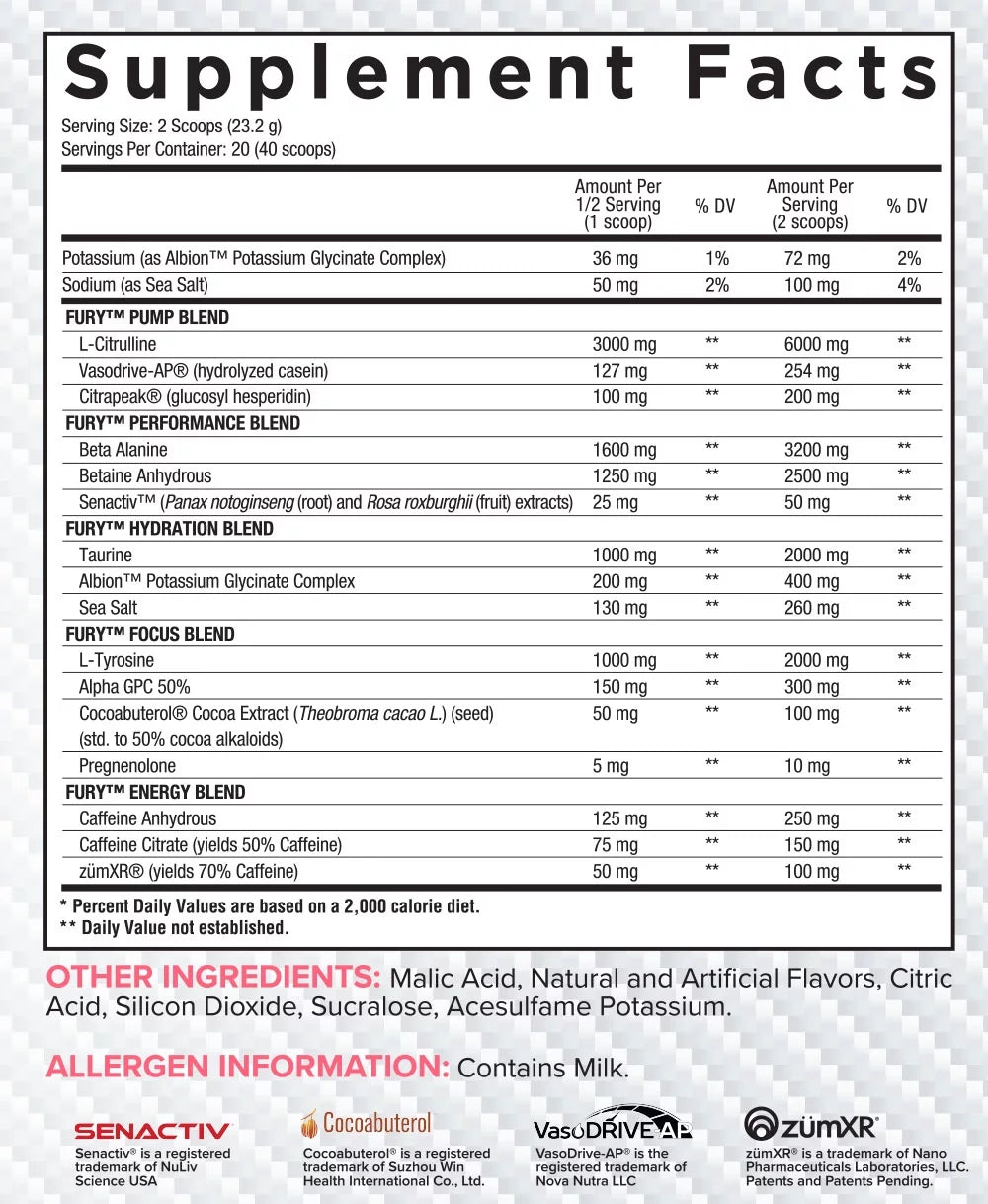 20 Servings Pre Workout K20830