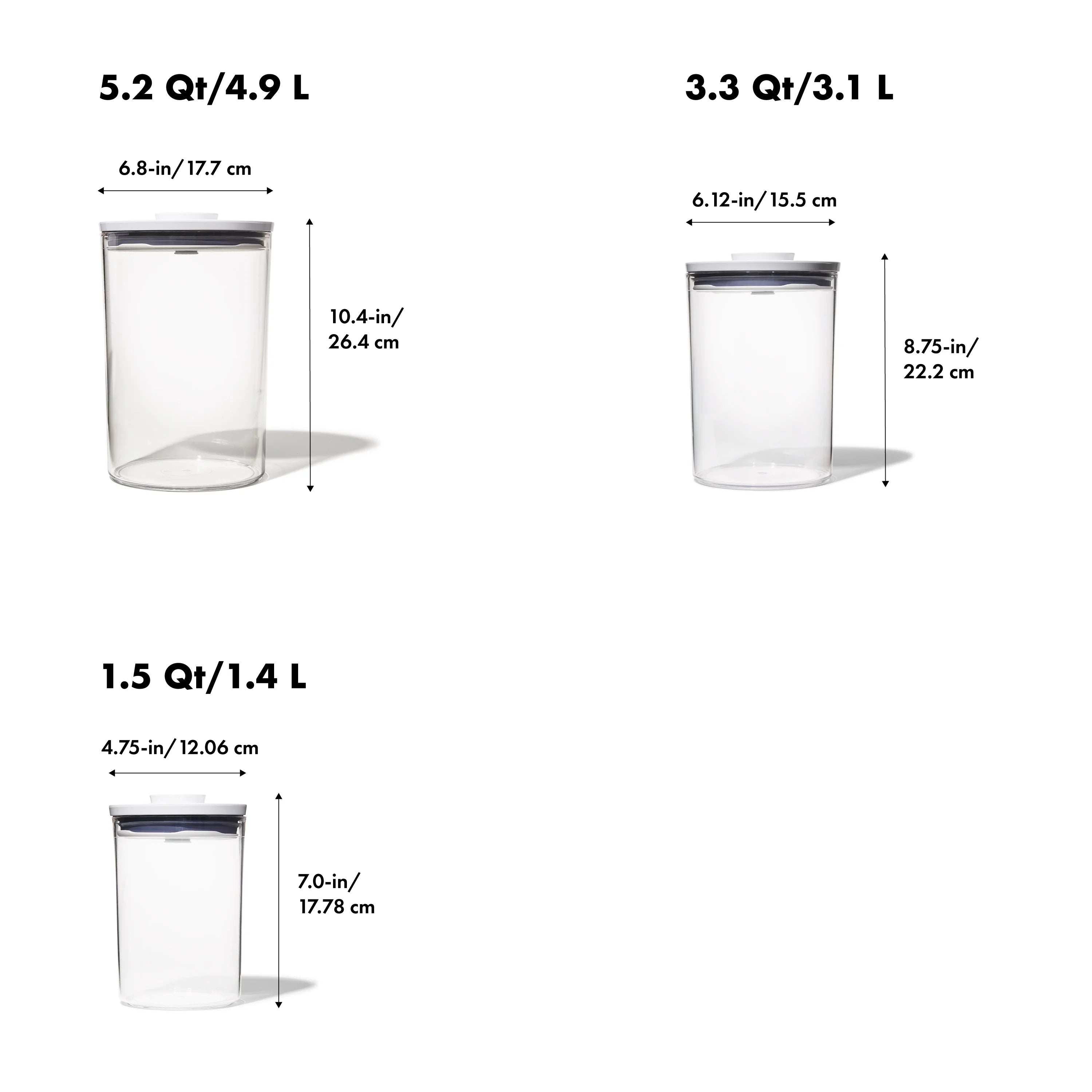 3 Piece Round Canister Set U3552