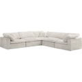 Cream Velvet Modular Sectional Sofa Y170