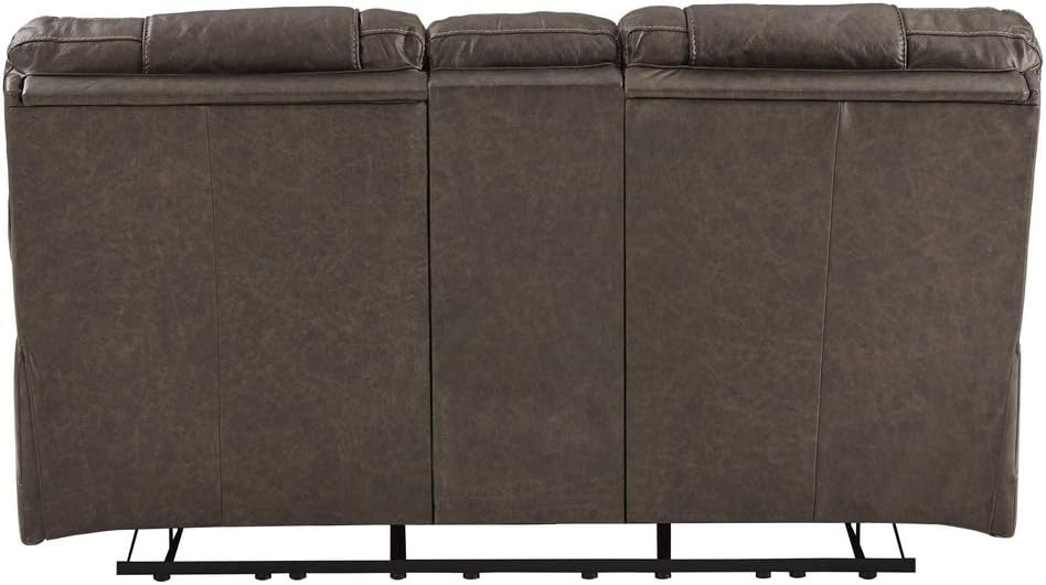 Brown Leather Power Reclining Loveseat R63323