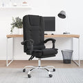 Black Velvet Massage Reclining Office Chair K258344