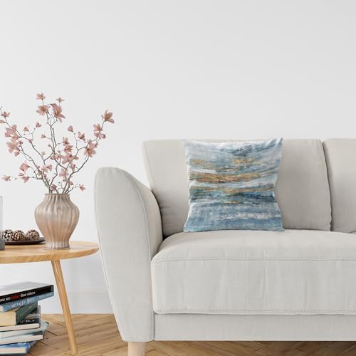 Nav Blue Decorative Abstract Pillow Covers 18x18 M89670
