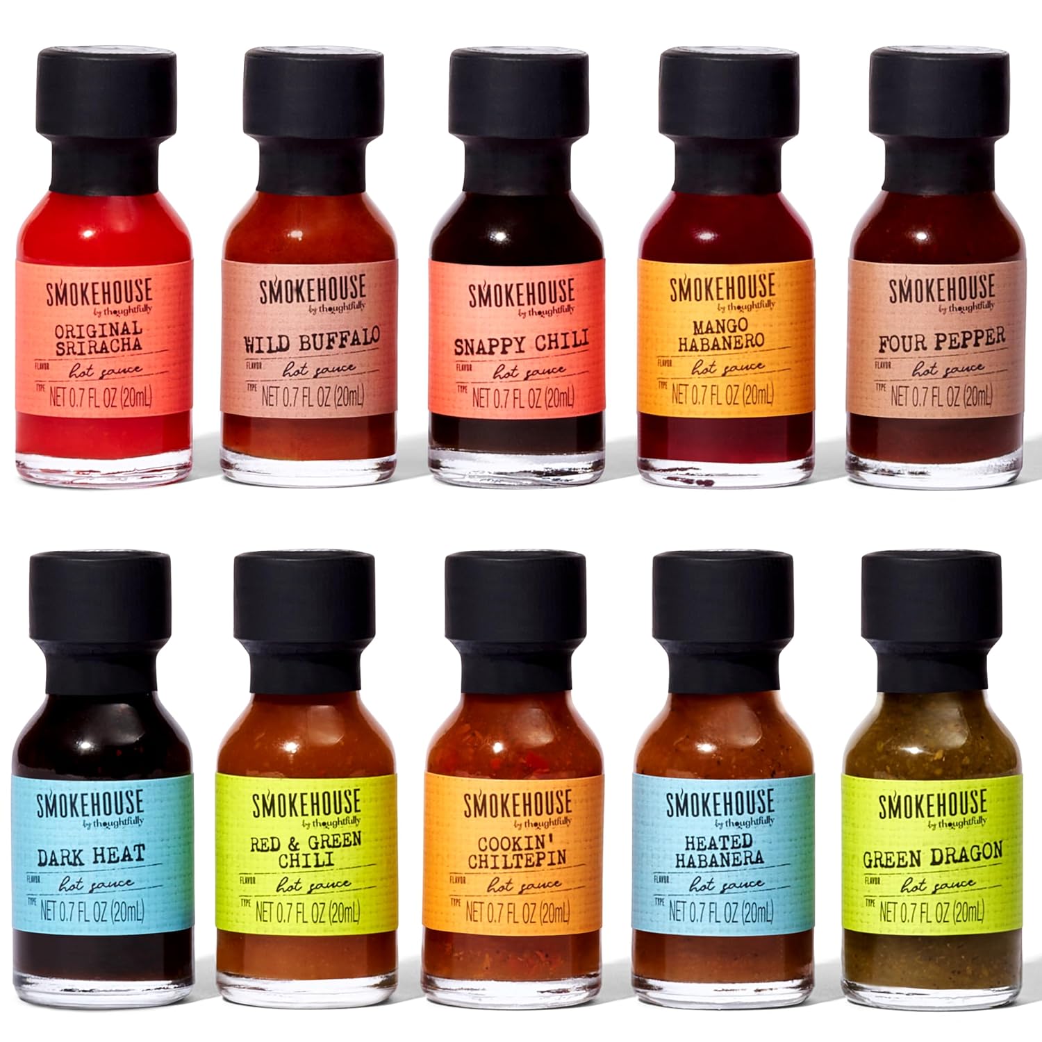 Gourmet Hot Sauce Gift Set, Variety Pack, Set of 10 U78506