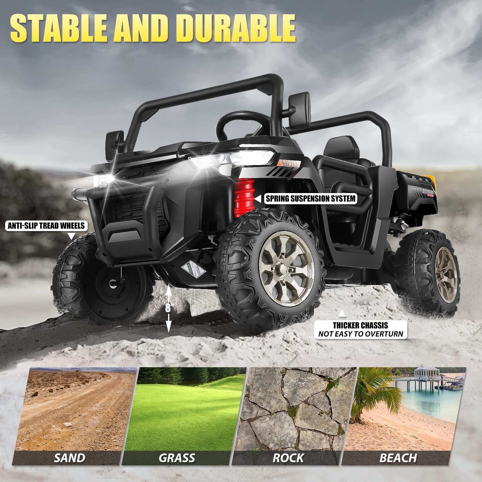 Black 24 V 2 Seater Electric Ride on Dump Truck with Remote Control D655632