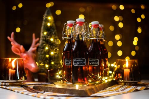 Set of 6 8.5 oz Swing Top Glass Bottles N2196