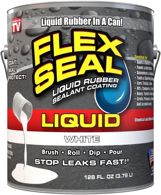White 1 Gallon Liquid Rubber Coating Sealant F600279