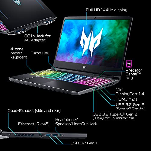 Gaming Laptop Intel i7-11800H NVIDIA GeForce RTX 3060 15.6" FHD 144Hz IPS Display 16GB DDR4 512GB SSD T71796