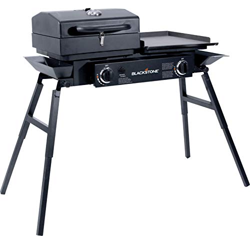 Stainless Steel 2 Burner Portable Gas Grill and Griddle Combo K9630