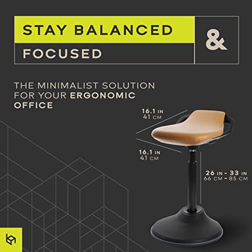 Black Ergonomic Standing Desk Chair with Back Support Z9489