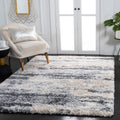 Grey & Ivory 8' x 10' Shag Area Rug I42946