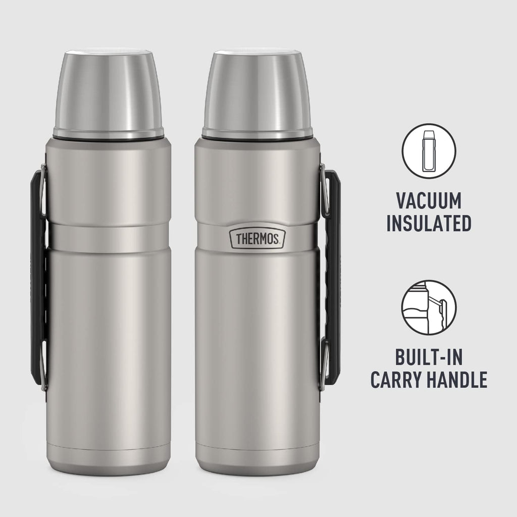 40 Ounce Vacuum-Insulated Stainless Steel Beverage Bottle and 16 Ounce Travel Mug Q385