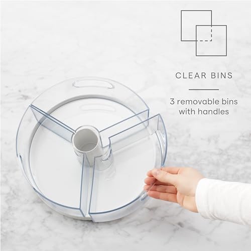 3 BPA-Free Clear Bins Rotating Storage Turntable P4651