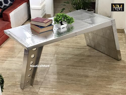 Silver Aluminum Desk 64 Inches D943479