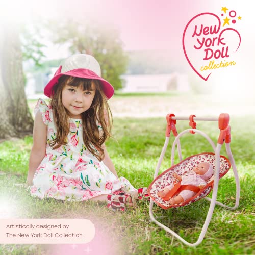 Pink Baby Doll Stroller with Crib Furniture Playset S283