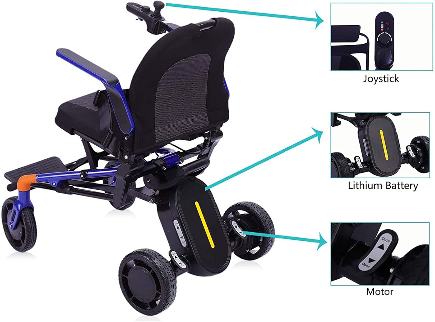 Lightweight Foldable Electric Power Wheelchair K714613