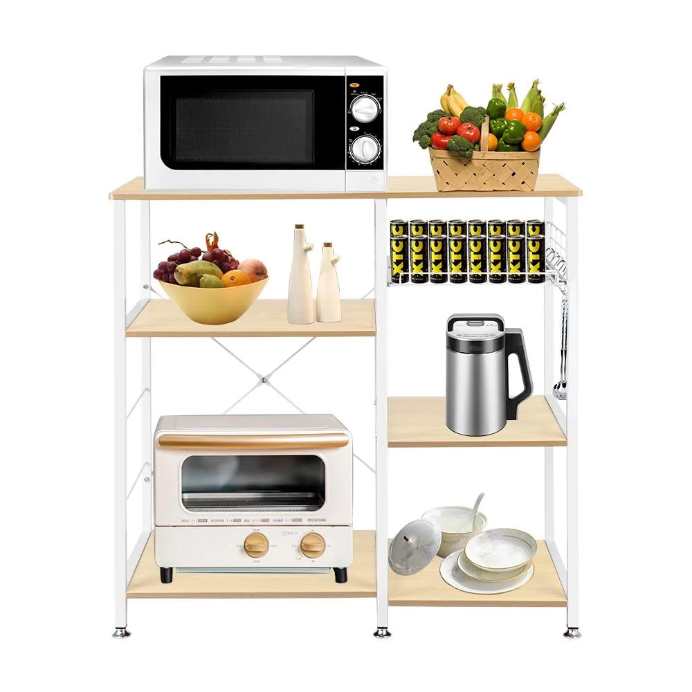 White Oak Bakers Rack with Basket M238