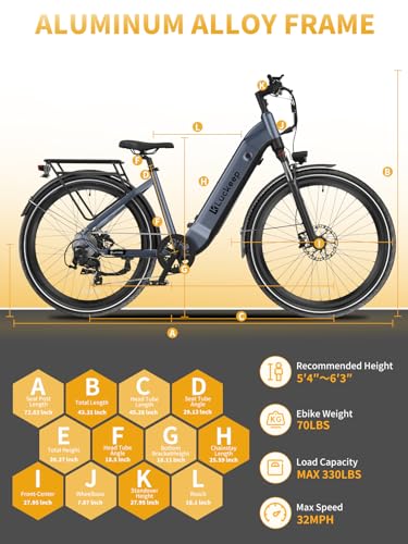27.5" Electric Bike with 48V Battery, Front Suspension & Dual Hydraulic Brakes T385