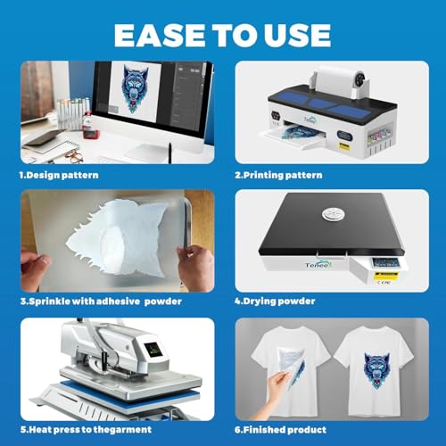 DTF Printer with Roll Feeder, 5 x 250ml Ink, 1 x Roll of Film V58070