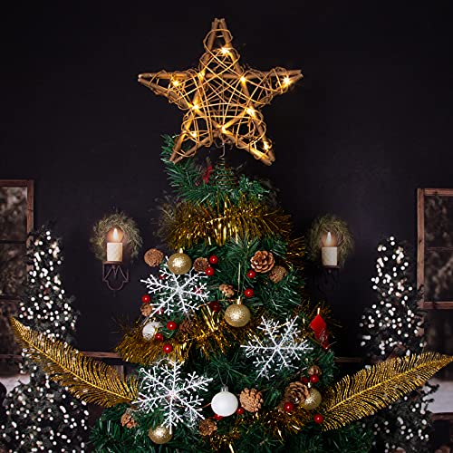 8.7 Inch Warm White Light Christmas Tree Star Topper K6401