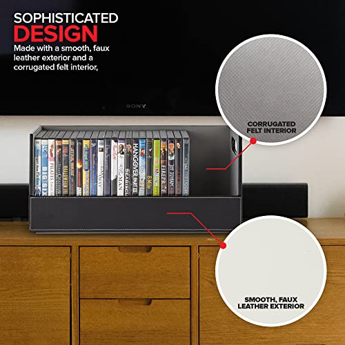 White Faux Leather DVD Storage Box S85393