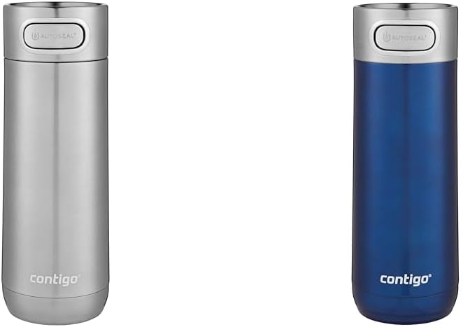 16oz Stainless Steel Thermal Travel Mugs, Set of 2 L2299