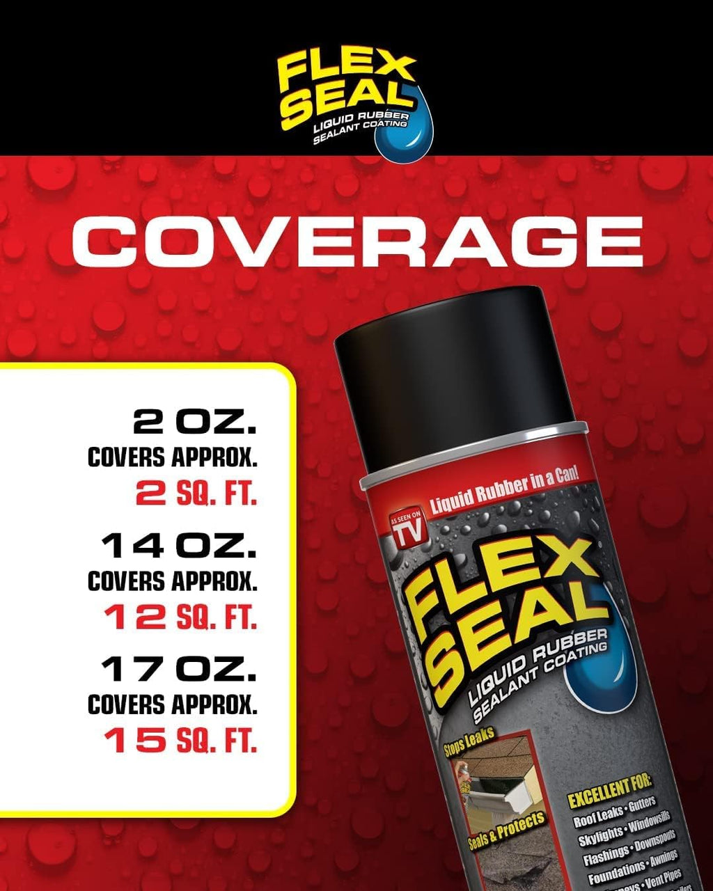 14 oz 2-Pack Black Waterproof Rubber Spray Sealant Coating Z551120