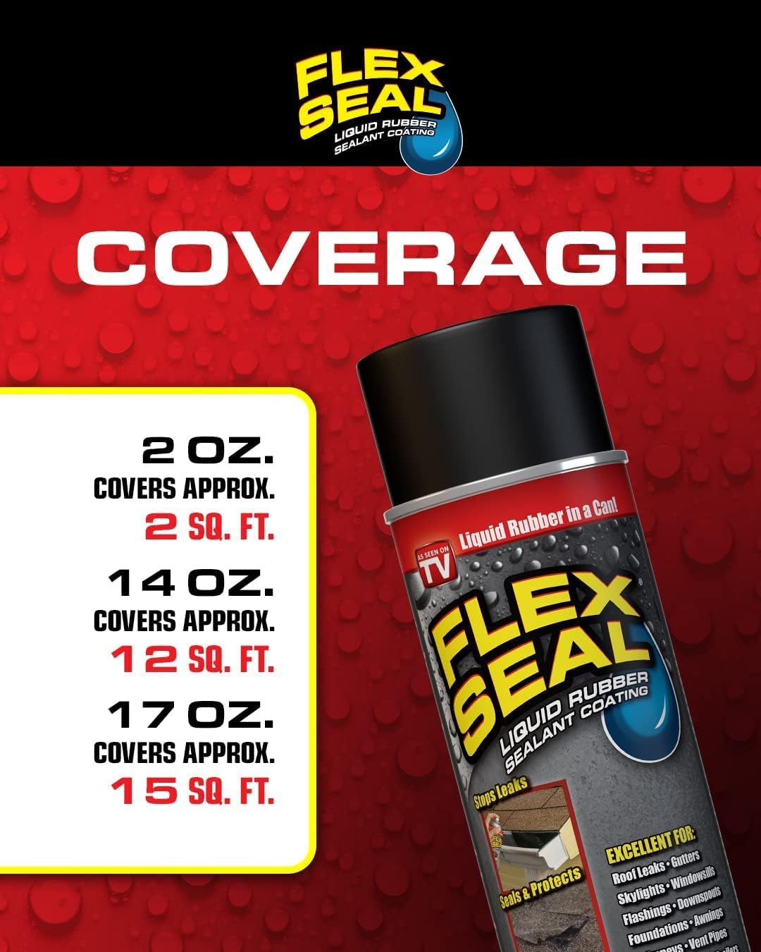 14 oz 2-Pack Black Waterproof Rubber Spray Sealant Coating Z551120