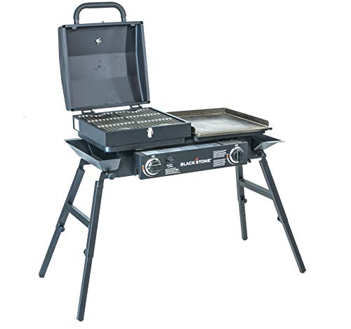 Stainless Steel 2 Burner Portable Gas Grill and Griddle Combo K9630