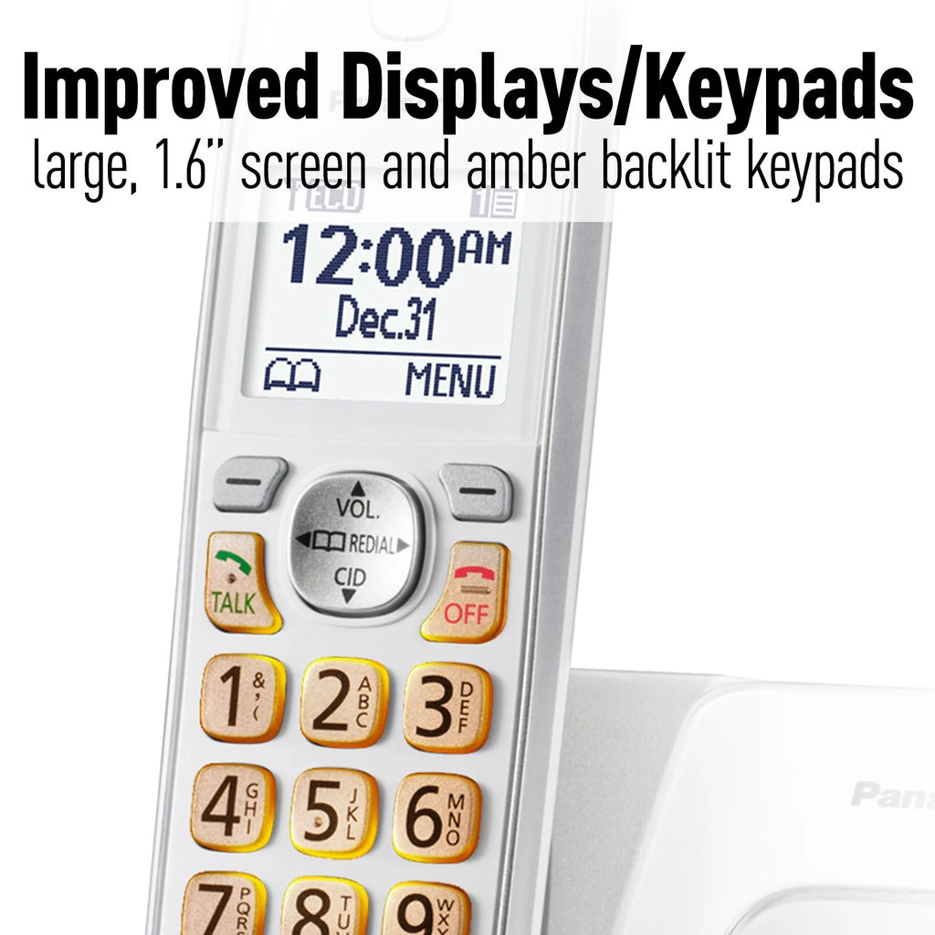 Expandable Cordless Phone System with Answering Machine and Call Block - 3 Cordless Handsets T487