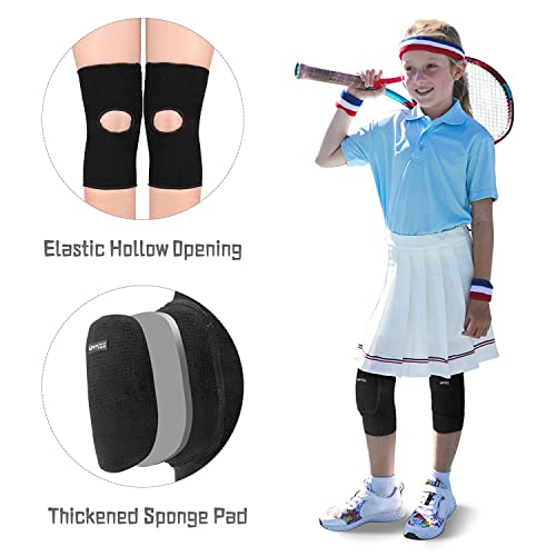 Kids Knee Pads with Thicken Sponge Padding Breathable Stretchy Cotton Knee Pads F7856