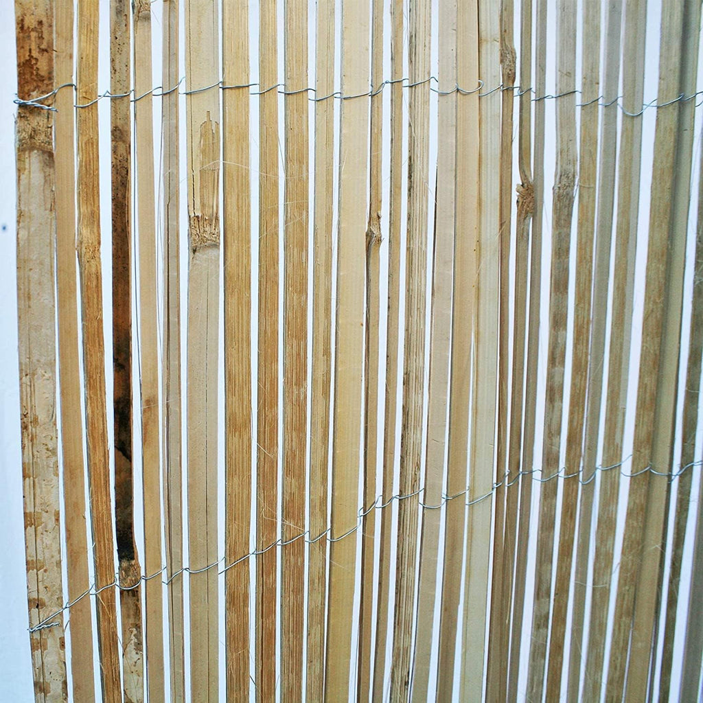 Natural Split Rolled Bamboo Fence Panel 6 ft H x 6 ft L K706904