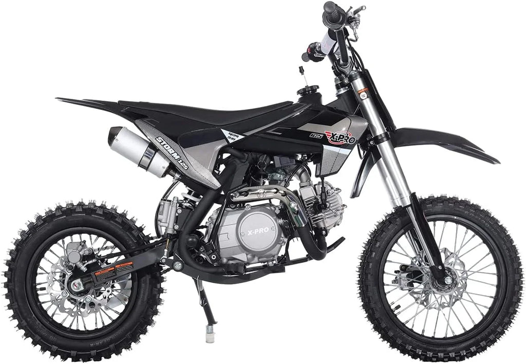 125cc Dirt Bike with 4-Speed Manual Transmission, Kick Start, 14"/12" Tires T969547