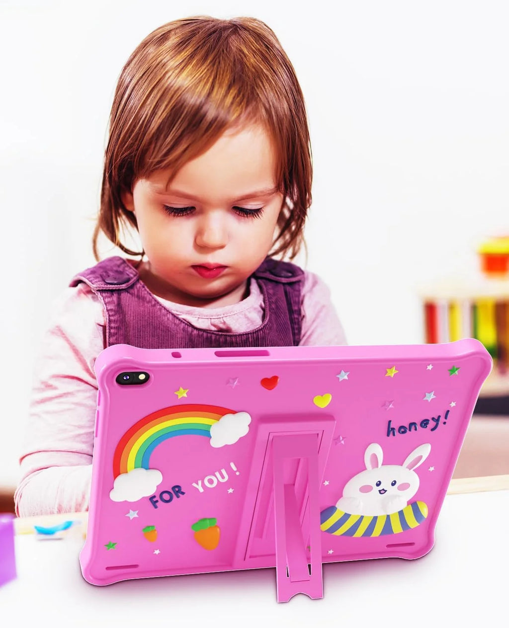 Pink 10 inch Android Tablet with Case S3112