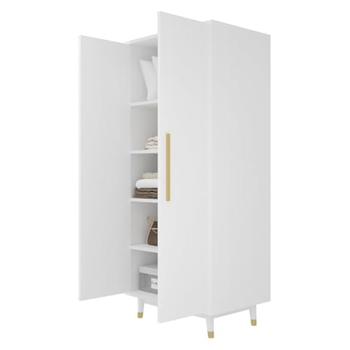 4-Door Wood Wardrobe with 2 Drawers Z328