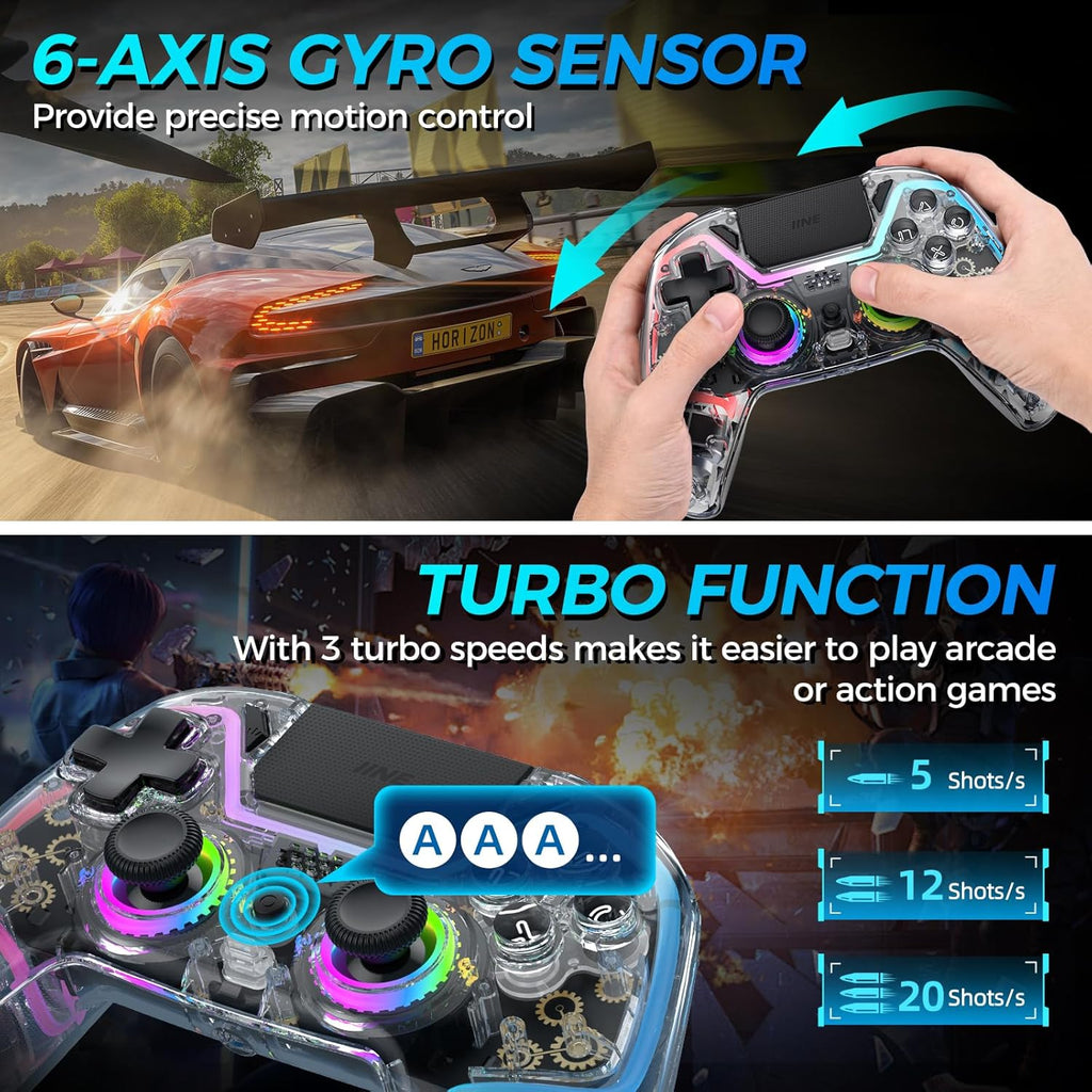 Wireless Controller for PS4 with Hall Effect Joysticks and Triggers H3223