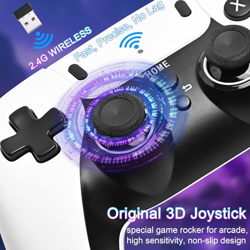 White 64GB 4K HDMI Video Game Console with Dual Wireless Controllers Y30357
