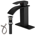 Oil Rubbed Bronze Waterfall Single Hole Bathroom Faucet with Pop Up Drain G369