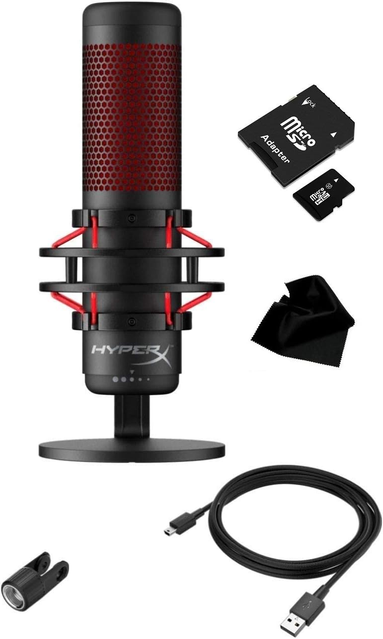 Red Black Electret Condenser Microphone with Pop Filter and Shock Mount E186