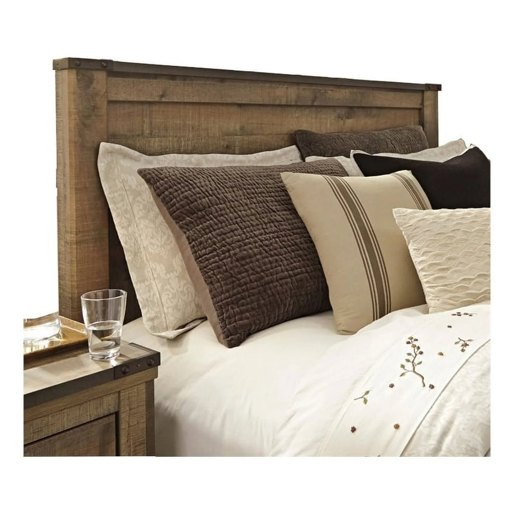 Brown Wood King California King Panel Headboard Y961
