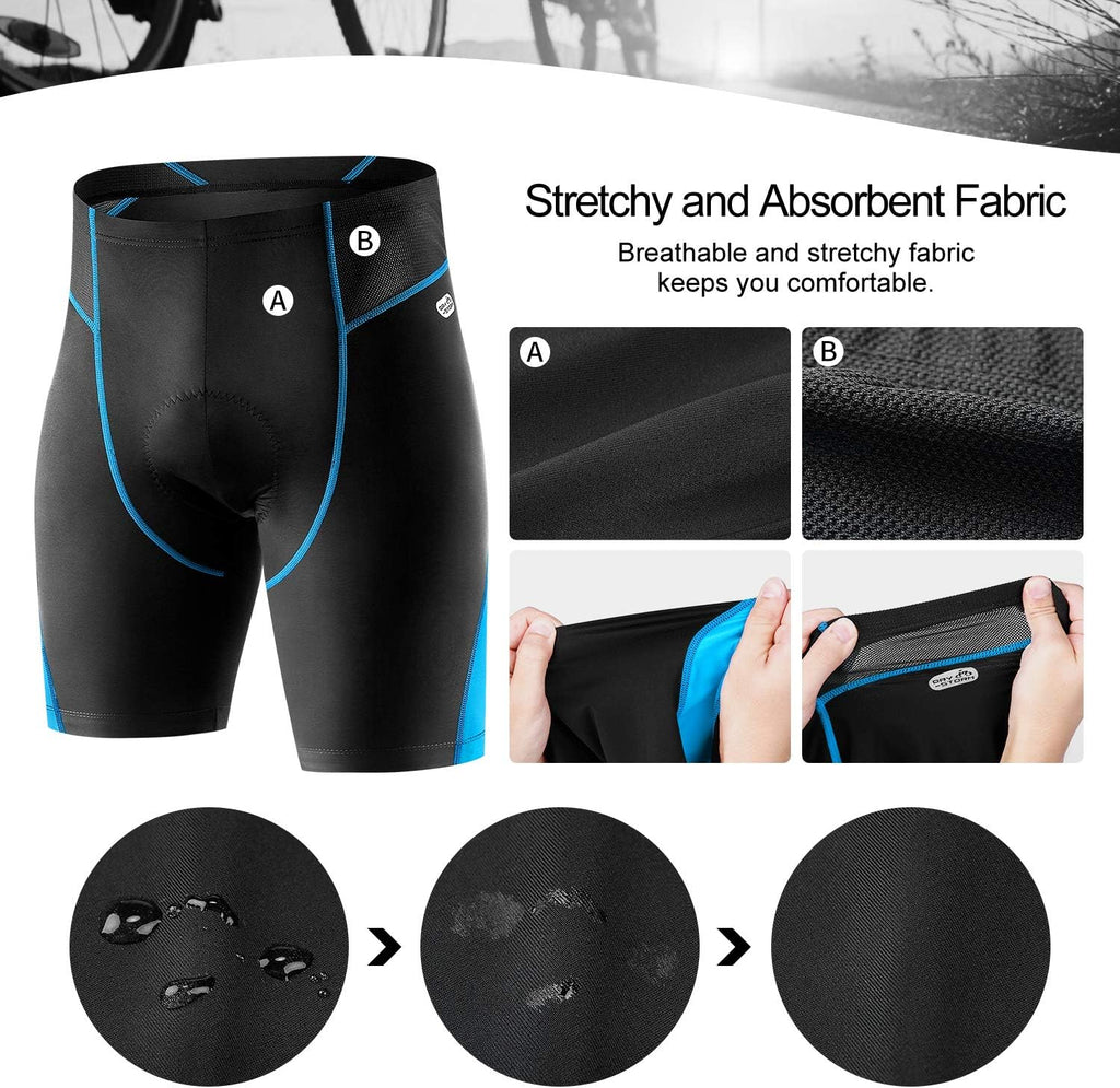 3D Padded Blue Cycling Shorts L6516
