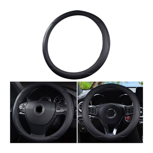 Leather Car Steering Wheel Cover, 14.5-15 Inch Universal X9440
