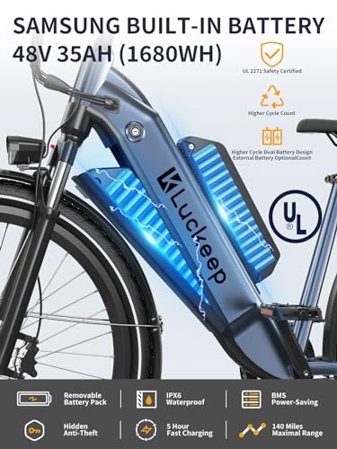 27.5" Electric Bike with 48V Battery, Front Suspension & Dual Hydraulic Brakes T385