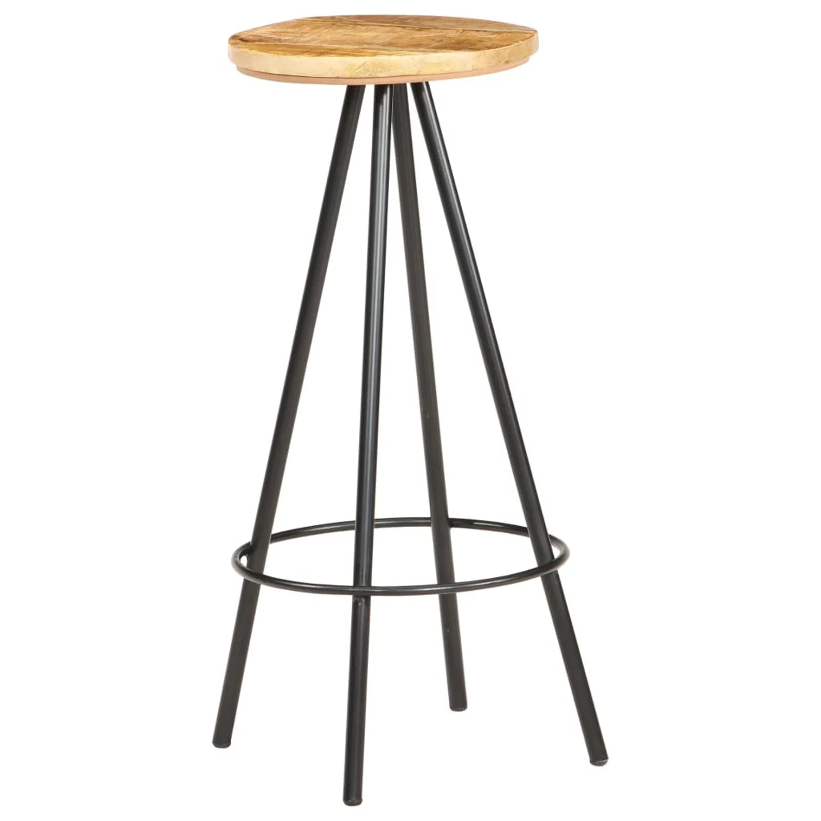 2 pcs Rough Mango Wood Bar Stools I394