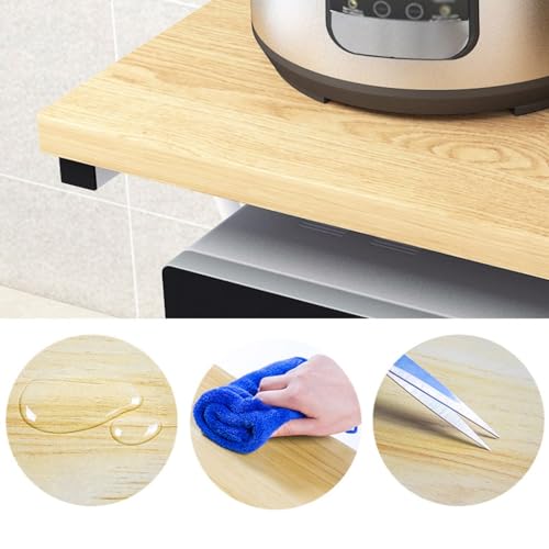 2 Tier Wooden Microwave Stand Shelf with Drawer X3338
