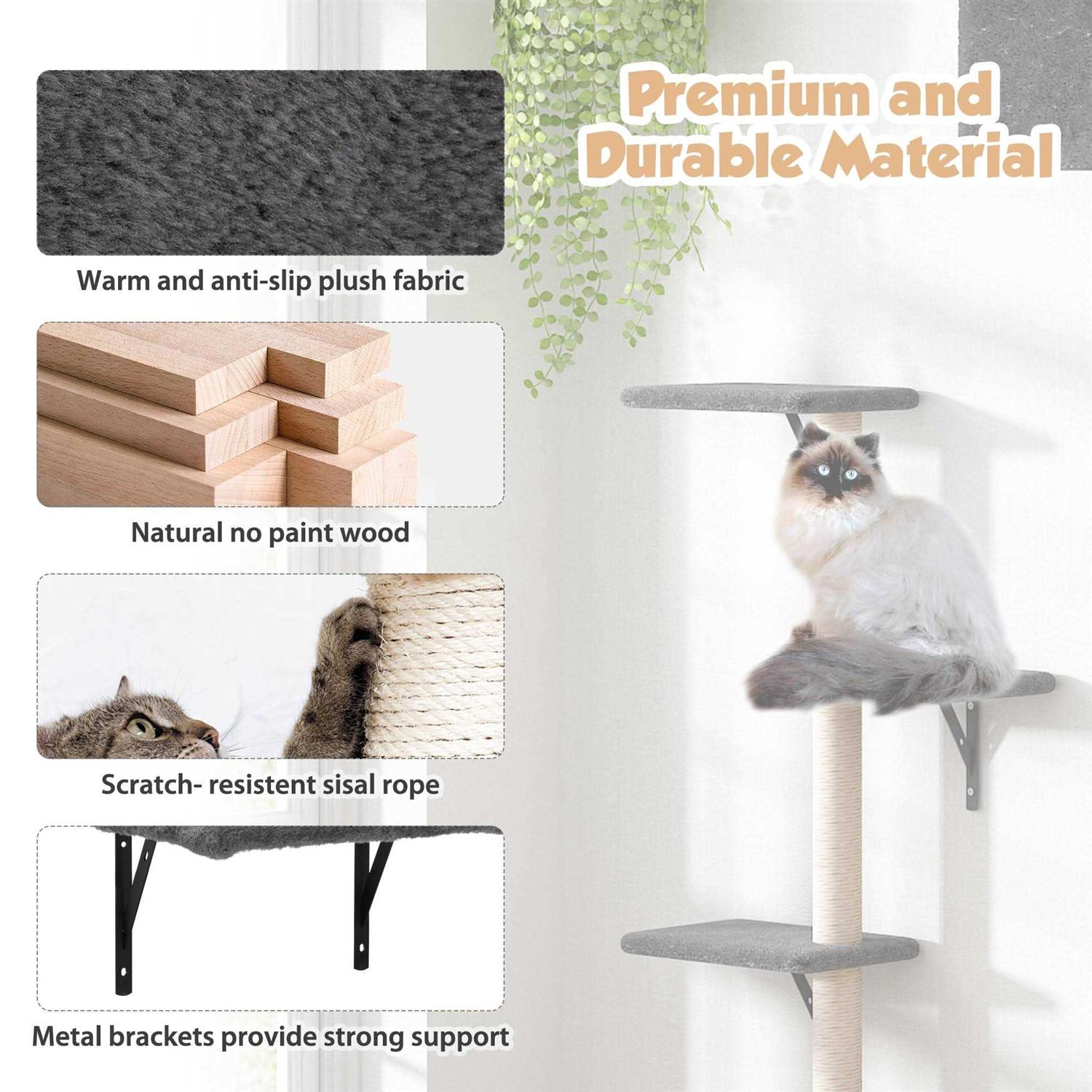 Wall Mounted Shelves Set Cat Tree D24078