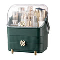 Ivory White 3 Tiers Cosmetic Storage Box with Dust Free Cover and 2 Drawers P7873